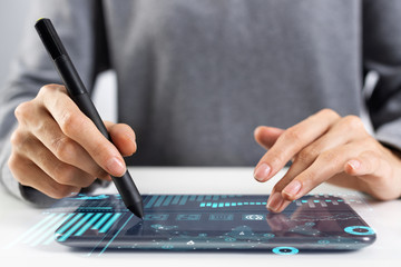 Tablet computer for financial data analysis