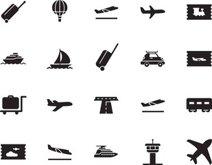 holiday vector icon set such as: access, road, grey, express, balloon, abstract, car, template, race, stripe, controller, railroad, destination, yachting, auto, water, circle, sketch, delivery, wind