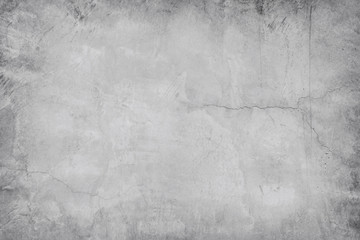 Old grungy texture, white grey color concrete cement wall with detail of rough stucco and crack for background and design art work.