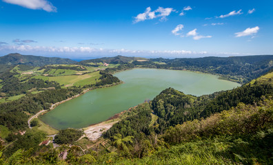Lagoa das Furnas, volcanic lake at Furnas, Açores, Portugal