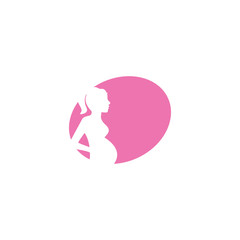 Fototapeta na wymiar Pregnant woman graphic design template vector isolated