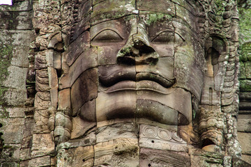 Angkor Wat large stone faces