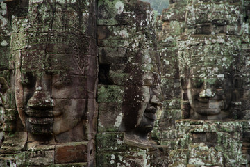 Fototapeta na wymiar Large Faces, Angkor Wat temple