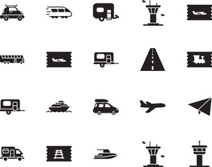 holiday vector icon set such as: front, mail, shipping, railroad, sea, ship, wave, motion, drive, art, side, avenue, marine, leisure, school, stripe, bus, bullet, abstract, navigation, stop, asphalt