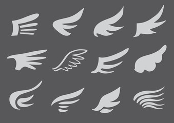 Wing Symbol Vector Design Set