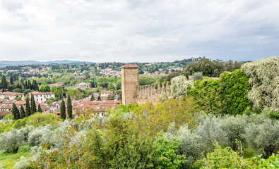 Fototapeta premium Beautiful view of the medieval center of Florence
