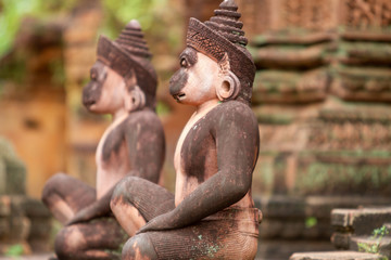 Monkey sculptures, Angkor Wat, Cambodia