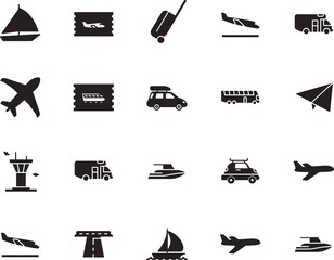 holiday vector icon set such as: passenger, smart, public, railway, access, minimal, side, terminal, architecture, abstract, grey, stripe, speed, coupon, control, street, price, wing, drive