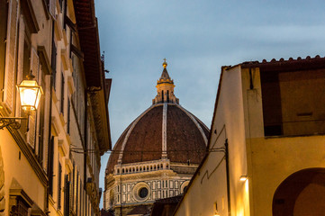 Beautiful view of the medieval center of Florence