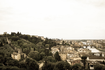 Fototapeta premium Beautiful view of the medieval center of Florence