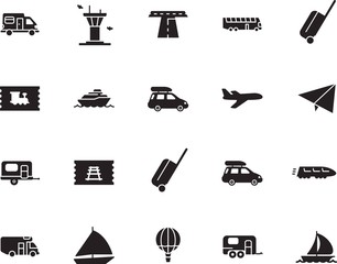 Fototapeta premium holiday vector icon set such as: balloon, activity, basket, stop, stripe, luxury, path, tower, street, hot, subway, control, abstract, wing, wagon, up, rail, highway, terminal, mail, cruiser