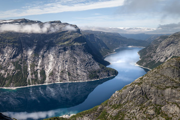 Different view from Trolltunga, Norway