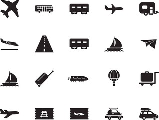 holiday vector icon set such as: navigation, home, arrivals, subway, up, access, fun, asphalt, hotel, metro, hot, map, case, trolley, roadside, tickets, action, cart, origami, destination, icons