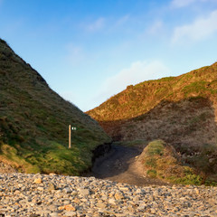 View of the coastal path at Druidston Haven in Pembrokeshire
