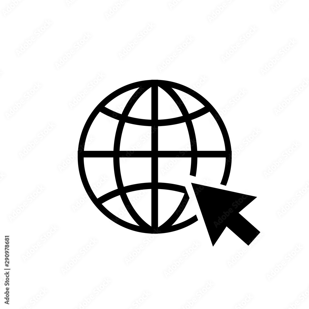 Poster go to web icon symbol