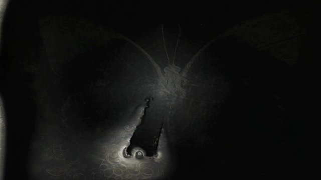 Number countdown  with flowing ink 