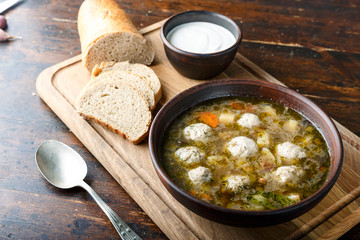 lunch meatball soup