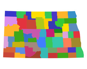 Karte von North Dakota