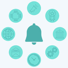 Bell vector icon sign symbol