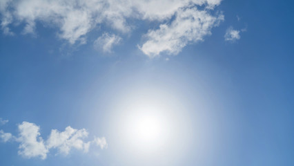 Blue sky with cloud sun at Phuket Thailand.