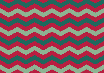 Red  and Green Christmas Zig Zag Pattern