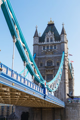 Fototapeta na wymiar Tower Bridge in London, the UK. Tower Bridge in London has stood over the River Thames
