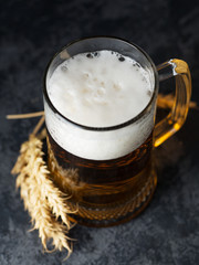 Close-up of a mug of Pilsner lager