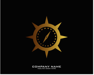 Fototapeta premium Creative Compass Concept Logo Design Template