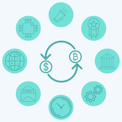 Bitcoin vector icon sign symbol