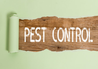 Text sign showing Pest Control. Business photo text Killing destructive insects that attacks crops...