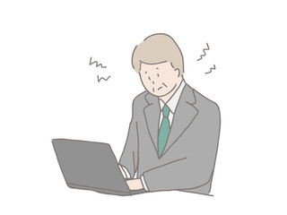 年配のビジネスパーソン　ストレス