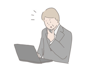 年配のビジネスパーソン　気づく