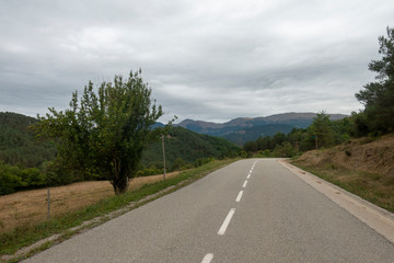 Road between Olot and Ripoll in the Catalan Pyrenees