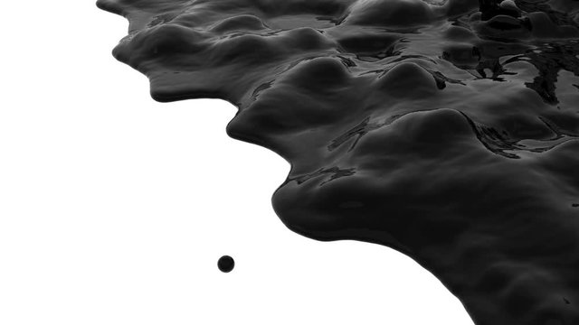 black liquid spread. alpha channel