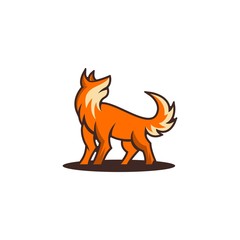 Fox logo sign - design vector illustration
