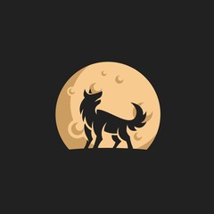 silhouette of the fox logo - vector illustration design
