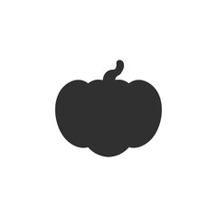 Close-up pumpkin silhouette icon vector