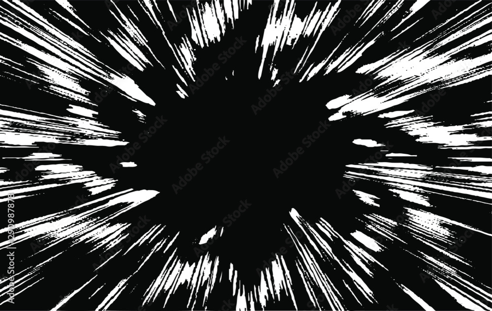 Poster circular starburst explosion texture. distressed uneven grunge background. abstract vector illustrat