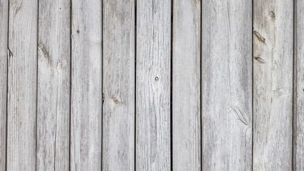 Grunge plank wood texture background. Close up of gray wooden fence panels