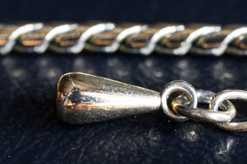 Macro photo of the jewelry. 5 times zoom. Photo brings out the smallest unevenness, micro scratches...