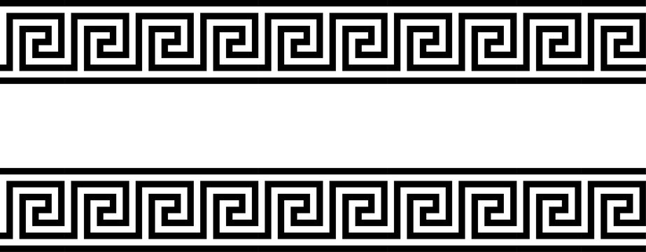 Greek key. Greek motives texture border or frame