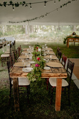wedding garden party dinner party table setting