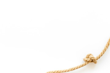 isolated rope mockup on white background top view