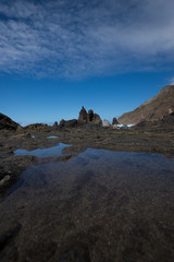 Felsenstrände auf Teneriffa im Atlantik