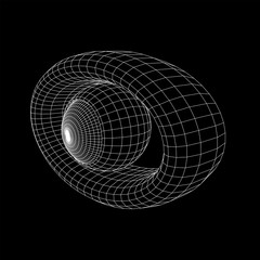 Abstract polygonal human eye sign. Digital vision, security technology and surveillance concept. Wireframe low poly mesh vector illustration