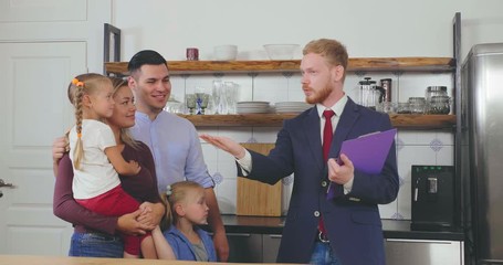 Family visiting new house