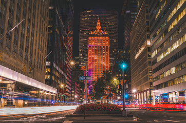 In the centre of New York. Long exposure shot.