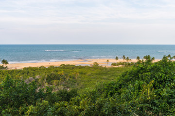 Fototapeta na wymiar View of Nativos Beach in Trancoso, Bahia, Brazil