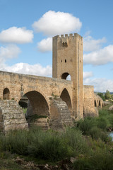 Bridge at Frias with River Ebro, Burgos