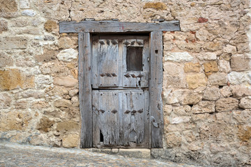 Wooden Door in Village of Frias, Burgos